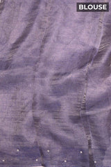 Lilac Blue Tissue Silk Saree with Beads Embellishments