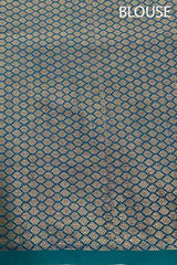 Raspberry Pink Striped Cotton Banarasi Saree