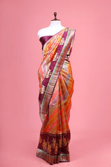 Banarasi Silk Saree, Banarasi saree, Multicolored Rangkat Katan Silk Banarasi Saree