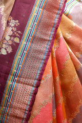 Multicolored Rangkat Katan Silk Banarasi Saree
