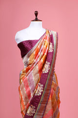 Multicolored Rangkat Katan Silk Banarasi Saree