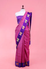 Banarasi Silk Saree, Banarasi saree, silk saree, crimson pink saree, wedding saree, party wear saree, handloom saree