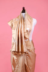 Nita Ambani Inspired Beige Handloom Banarasi Saree