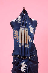 Gaja Motifs Handloom Banarasi Silk Saree