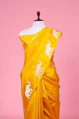 Gaja Motifs Handloom Banarasi Silk Saree