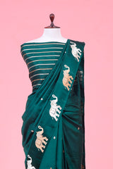 Gaja Motifs Handloom Banarasi Silk Saree