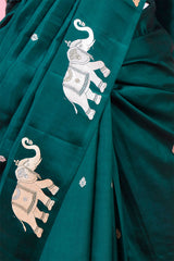 Gaja Motifs Handloom Banarasi Silk Saree