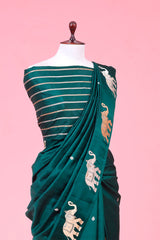Gaja Motifs Handloom Banarasi Silk Saree