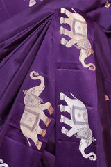 Gaja Motifs Handloom Banarasi Silk Saree