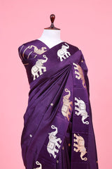 Gaja Motifs Handloom Banarasi Silk Saree