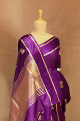 Meenakshi Chaudhary Red Banarasi Silk Saree