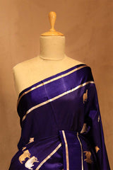 Royal Blue Banarasi Saree with Pichwai Aghanya Motifs