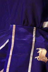 Royal Blue Banarasi Saree with Pichwai Aghanya Motifs