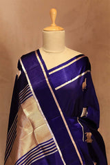 Royal Blue Banarasi Saree with Pichwai Aghanya Motifs