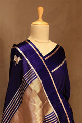 Royal Blue Banarasi Saree with Pichwai Aghanya Motifs