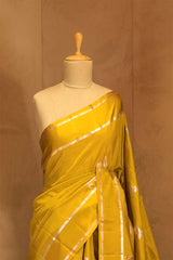 Green Banarasi Silk Saree with Pichwai Aghanya Motifs