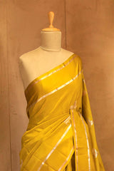 Green Banarasi Silk Saree with Pichwai Aghanya Motifs