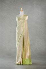 This Green is a wedding saree and festive wear saree. Free Shipping Available!