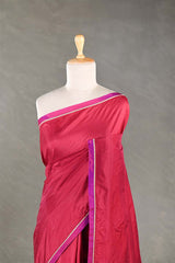 Maroon Banarasi Silk Saree With Chiniya Silk Blouse