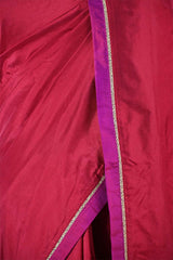 Maroon Banarasi Silk Saree With Chiniya Silk Blouse