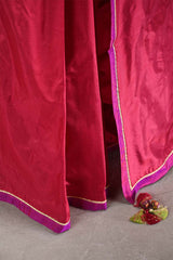 Maroon Banarasi Silk Saree With Chiniya Silk Blouse