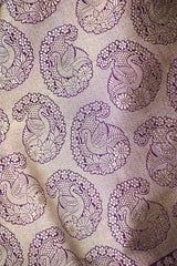 Wine Banarasi Katan Silk Saree with Shikargah Woven Work