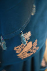 Blue Banarasi Silk Saree with Sona-Rupa Bird Motifs