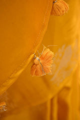 Yellow Banarasi Satin Silk Saree with Sona-Rupa Bird Motifs