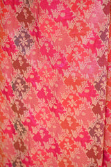 Pink Banarasi Katan Silk Saree with Watergold Zari Floral Motifs & Rangkat Weaving