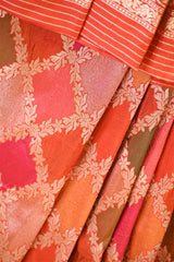Orange Rangkat Katan Silk Saree with Watergold Zari
