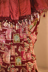 Brown Katan Silk Rangkat Saree with Gold Zari woven