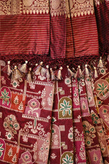 Brown Katan Silk Rangkat Saree with Gold Zari woven