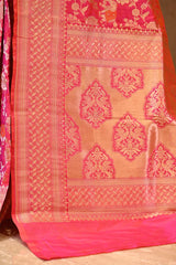 Pink Banarasi Katan Silk Saree with Pichwai Traditional Jaal