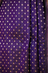 Purple Pure Banarasi Saree with Gold Zari Buti