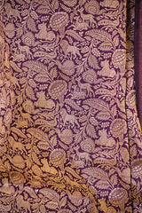 Purple Pure Banarasi Saree with Shikargah Jaal