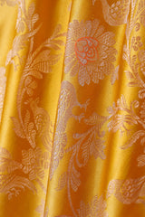 Fabric, yellow fabric, banarasi fabric, silk fabric, brocade fabric, handloom fabric, indian fabric