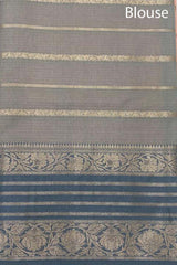 Mauve Woven Kota Doria Saree