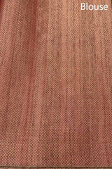 Salmon Peach Cotton Banarasi Saree