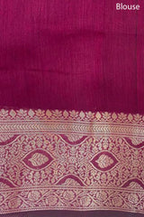 Deep Maroon Cotton Banarasi Saree