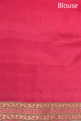 Salmon Pink Handwoven Organza Silk Saree
