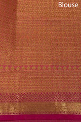 Checkered Woven Cotton Banarasi Saree