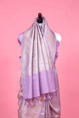 Lilac Woven Soft Silk Saree
