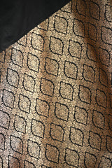 Black Semi Silk Saree with Resham Floral Weave