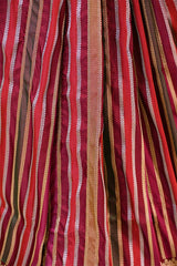 Brown Semi-Katan Silk Saree with Gold & Silver Stripes and Rich Zari Pallu