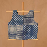 Indigo Bandhni Printed Cotton Blouse