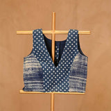 Indigo Bandhni Printed Cotton Blouse