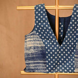 Indigo Bandhni Printed Cotton Blouse