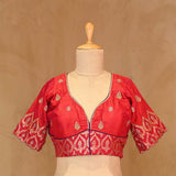 blouse, Red blouse, blouse design, bridal blouse, designer blouse, silk blouse, wedding blouse, latest blouse, brocade blouse, handloom blouse,