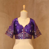 blouse, Purple blouse, blouse design, bridal blouse, designer blouse, silk blouse, wedding blouse, latest blouse, brocade blouse, handloom blouse,