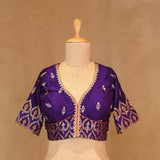 blouse, Purple blouse, blouse design, bridal blouse, designer blouse, silk blouse, wedding blouse, latest blouse, brocade blouse, handloom blouse,
